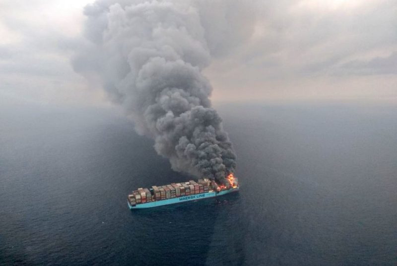 Maersk Honman on Fire in 2018